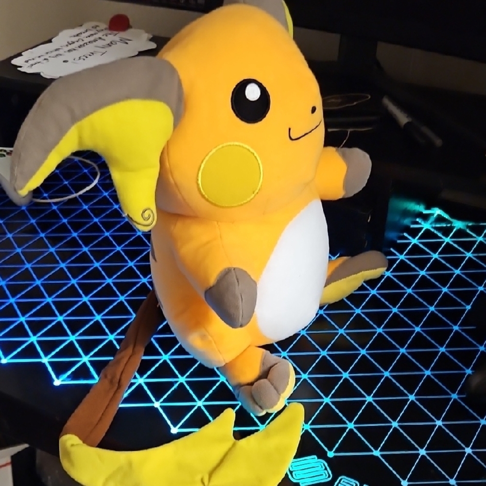 Pokemon Raichu Stuffed Animal - Yellow and Gray